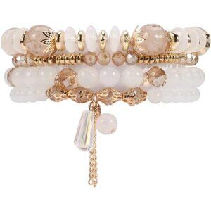 Boho Bracelets for Women Stackable Beaded Charm Stretch Beach Jewelry Gift